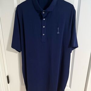 Greyson Navy Polo with Subtle Anchor Embroidery